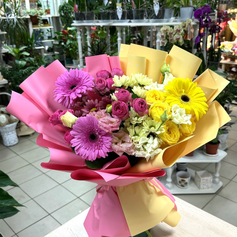 Гр-44 Букет из гербер и цветов