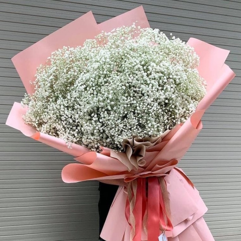 Г-150 Букет из белой гипсофилы
