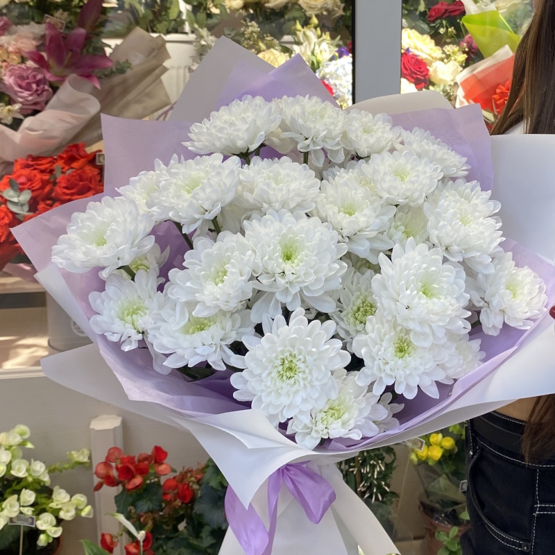 Д-25 Букет из 5 кустовых хризантем