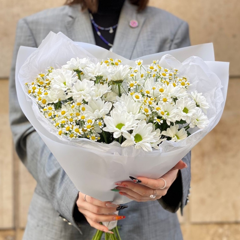 Д-28 Букет из кустовой хризантемы и танацетума