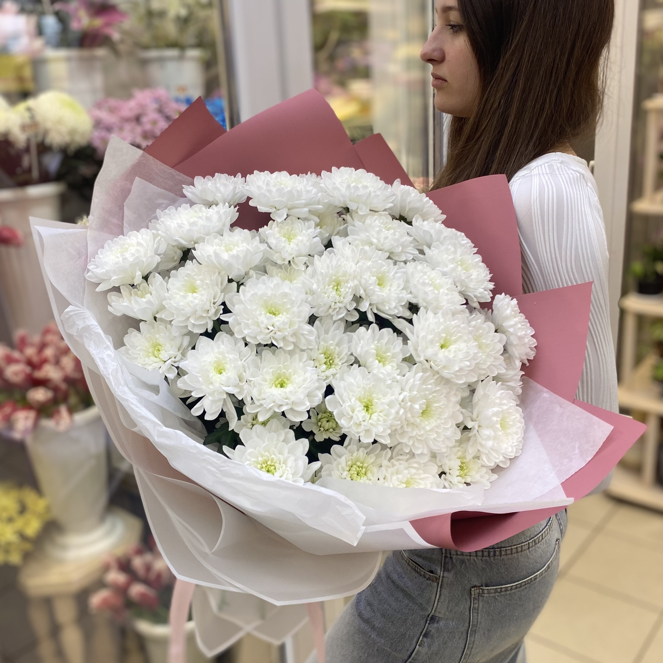 Д-46 Букет из 9 кустовых хризантем