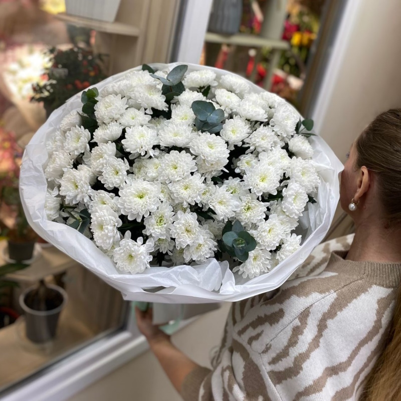 Д-75 Букет из 15 кустовых хризантем