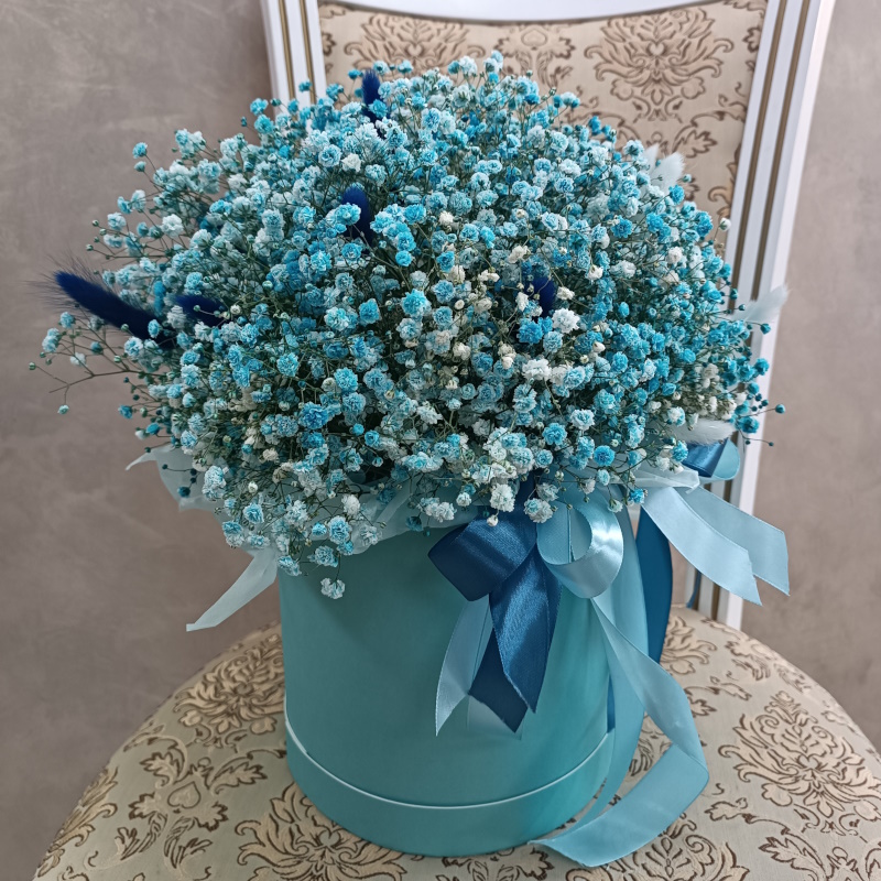 Кг-60 Коробка с гипсофилой и лагурусом