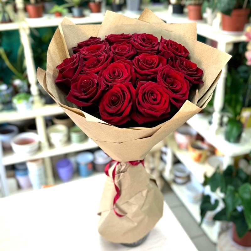 Р-53а Букет из 15 роз 60см.