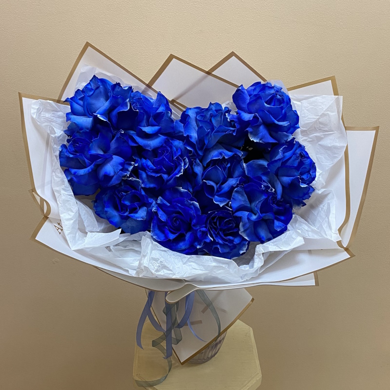 Р-68 Букет из 13 французких синих роз